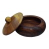 Batea de Orula polvera , Ikofá de madera echa a mano, 12 cm diámetro