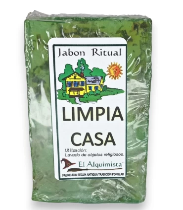 JABON LIMPIA CASA con hierbas y aceites hecho a mano 100g.